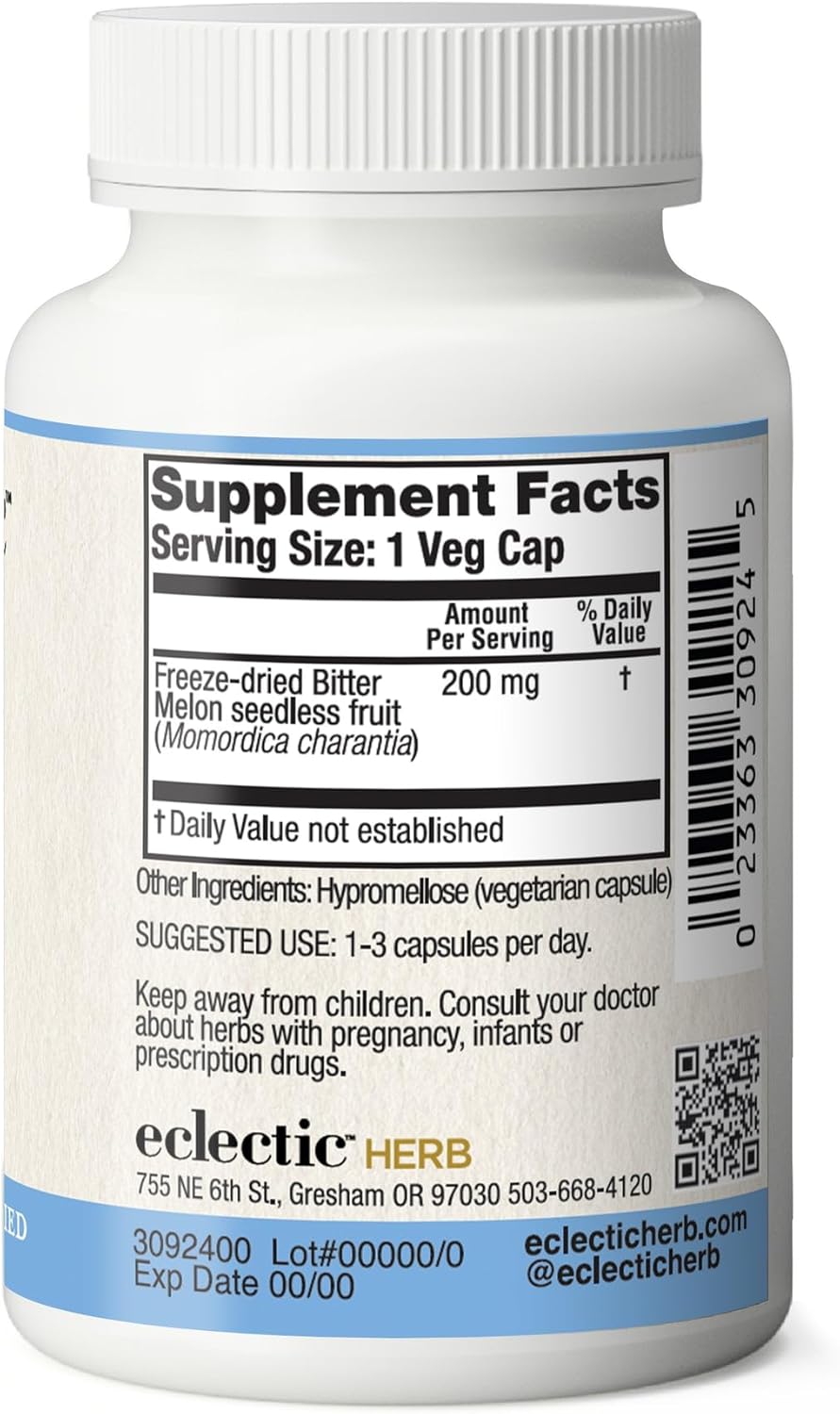 Freeze-Dried Non-GMO Bitter Melon Capsules - 90 Count by Eclectic Institute