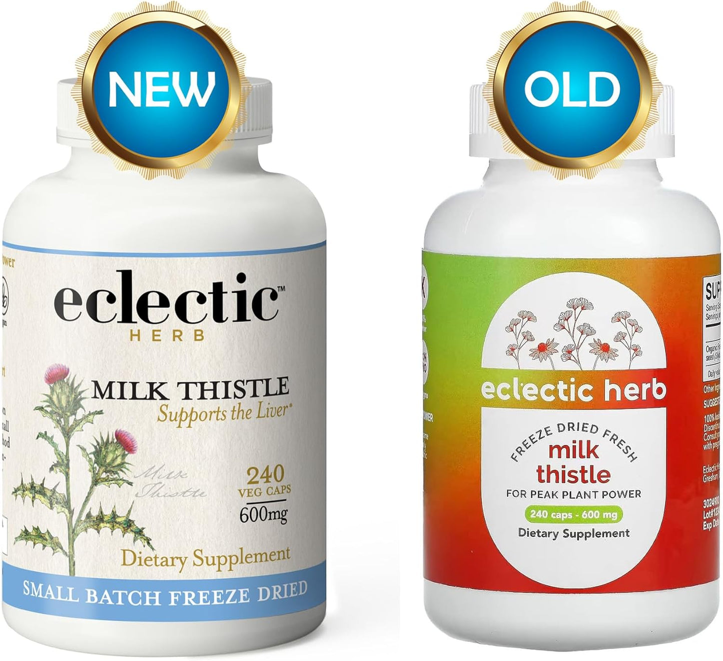 Freeze-Dried Non-GMO Milk Thistle Capsules with Silymarin for Liver Support - Detox & Cleanse - 240 Count