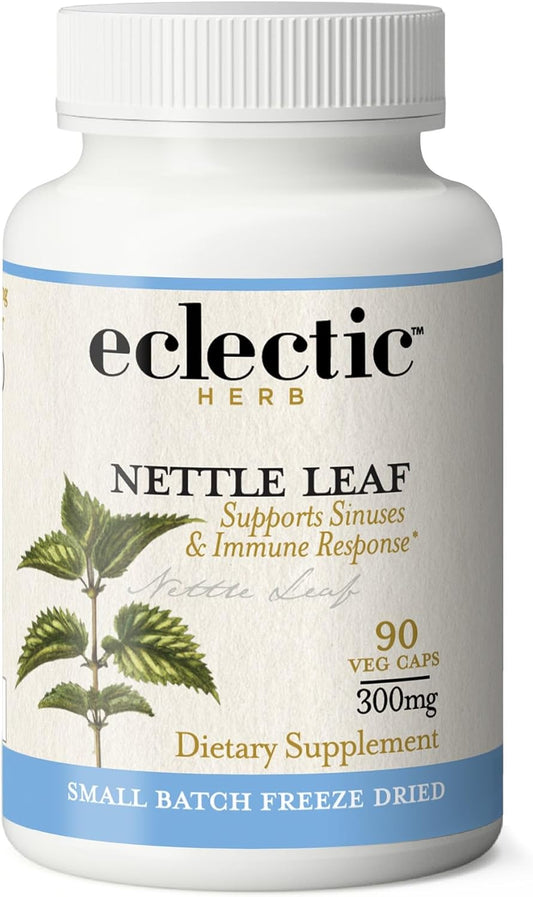 Freeze-Dried Non-GMO Nettle Leaf Capsules for Sinus Support & Respiratory Wellness - 90 Count