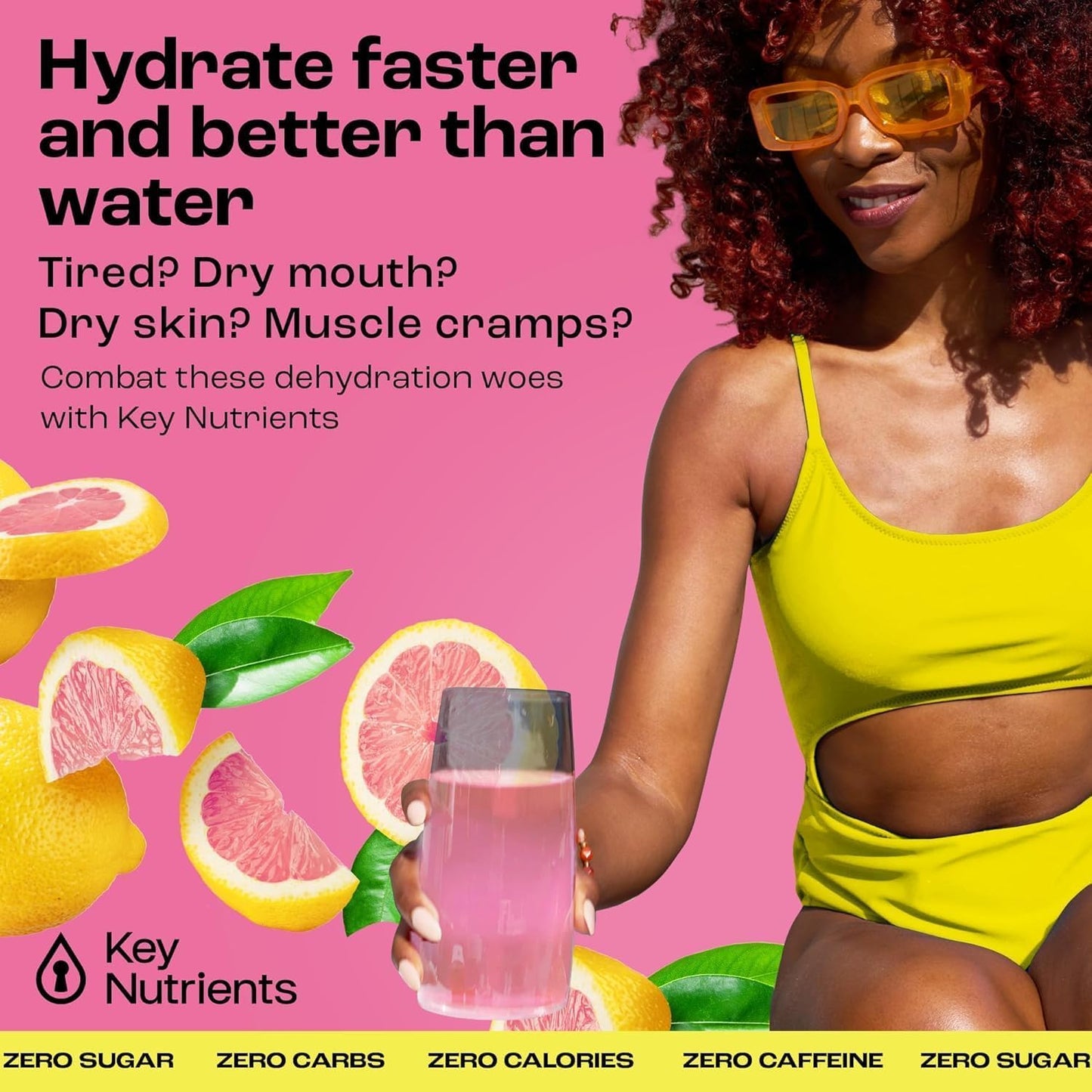 Fresh Pink Lemonade Electrolyte Powder with Key Nutrients - Sugar-Free Hydration Supplement for Endurance & Energy - 90 Servings - Made in USA - BoostGo Australia