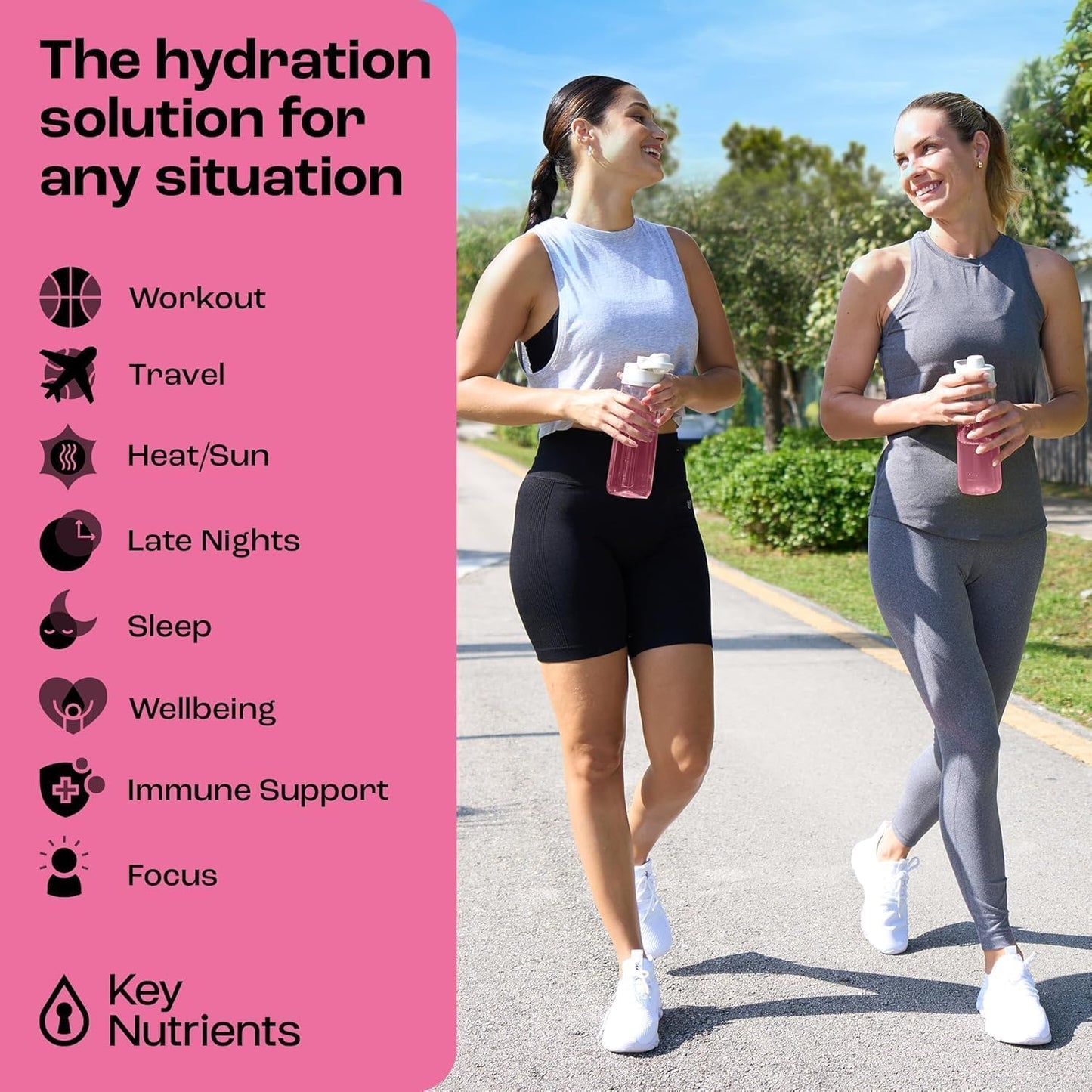 Fresh Pink Lemonade Electrolyte Powder with Key Nutrients - Sugar-Free Hydration Supplement for Endurance & Energy - 90 Servings - Made in USA - BoostGo Australia