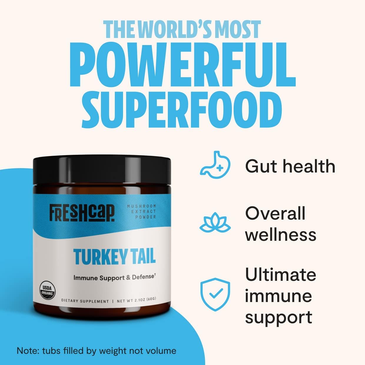 FreshCap Immunity Bundle: Turkey Tail Powder & Ultimate Mushroom Complex Powder