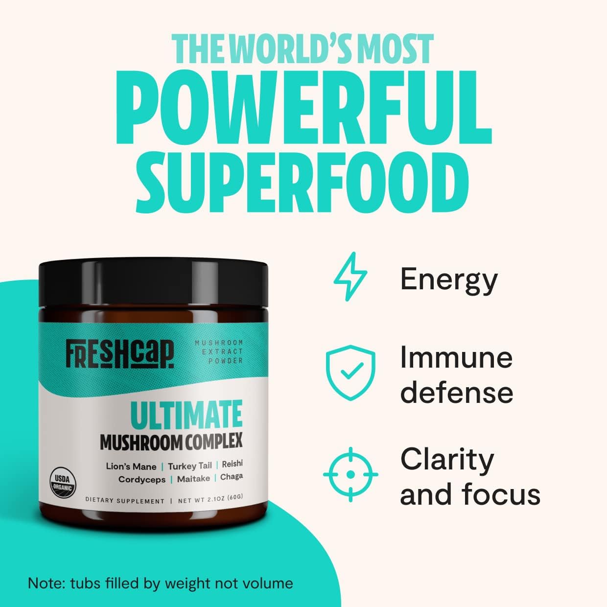FreshCap Mushrooms Cordyceps Powder and Ultimate Mushroom Complex Energy Bundle