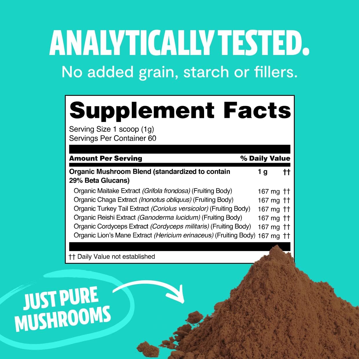 FreshCap Mushrooms Ultimate Blend Starter Kit - Lion's Mane, Cordyceps (60g Powder)
