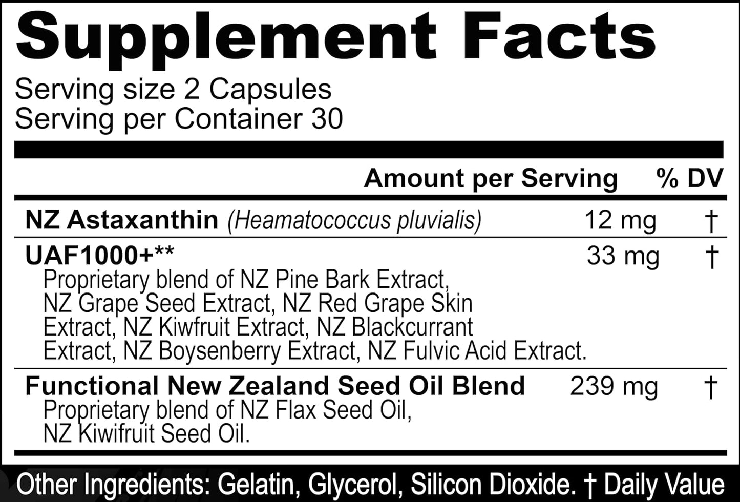 FREZZOR Astaxanthin Black: Super Antioxidant for Heart, Eye & Brain Health, 180 Softgels, 3 Month Supply