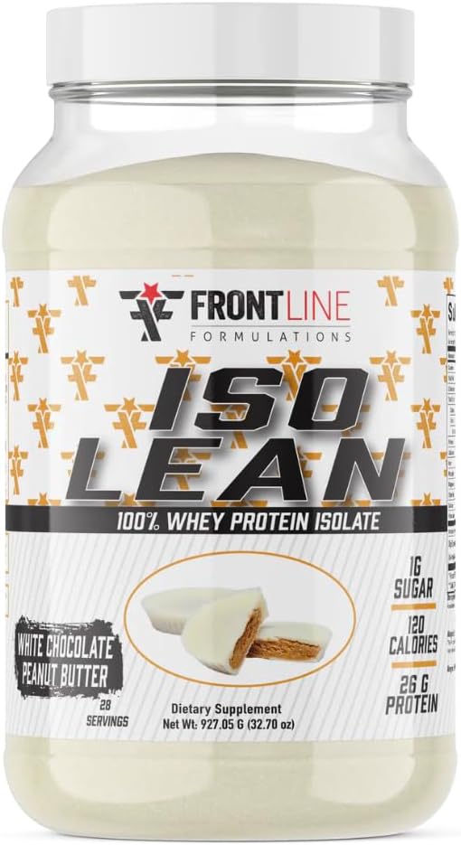 FRONTLINE FORMULATIONS Isolean Whey Protein Isolate (White Chocolate Peanut Butter) - Fast Absorption Formula