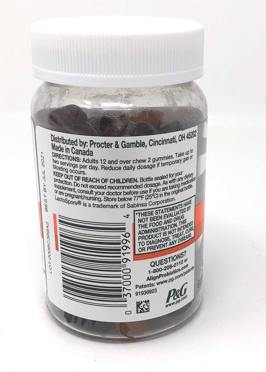 Fruit Flavored Digestive Health Gummies with Prebiotics and Probiotics - 50 Count