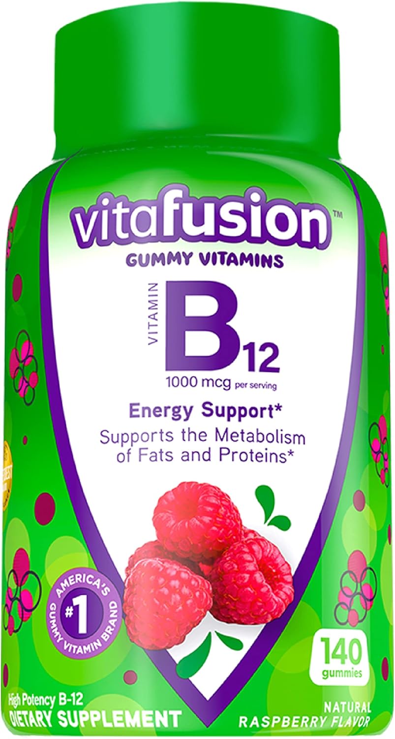Fruit Flavored Vitafusion Chewable Calcium and Vitamin B12 Gummy Vitamins - 50 Day Calcium Supply, 70 Day B12 Supply - America's Top Gummy Brand