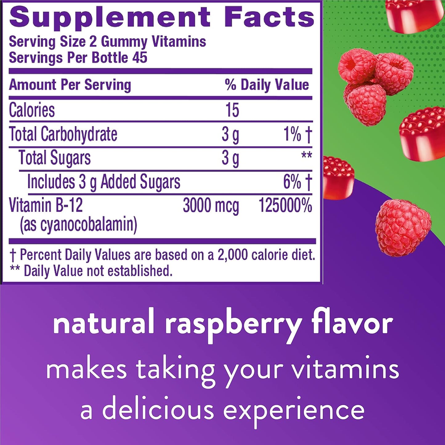Fruit Flavored Vitafusion Chewable Calcium and Vitamin B12 Gummy Vitamins - 50 Day Calcium Supply, 70 Day B12 Supply - America's Top Gummy Brand