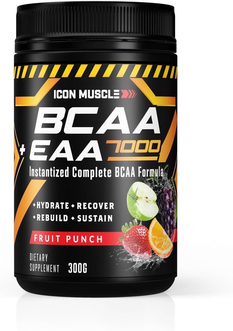 Fruit Punch BCAA and EAA Supplement with 7000mg Amino Acids
