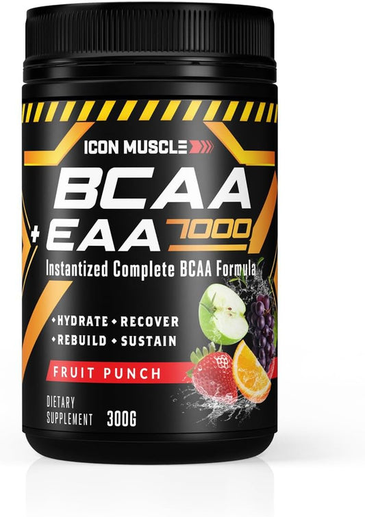 Fruit Punch BCAA and EAA Supplement with 7000mg Amino Acids