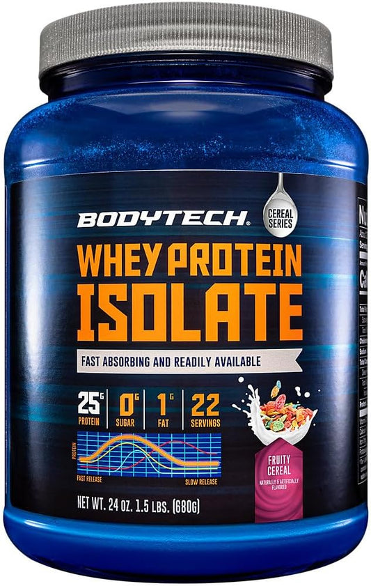 Fruity Cereal Bodytech Whey Protein Isolate Powder - 1.5 lbs. (23 Servings)