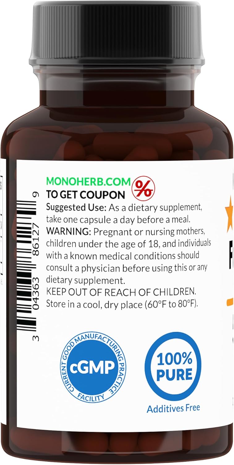 Fucoidan Extract 85% Strength - 500mg - 90 Capsules - Pure Monoherb Formula