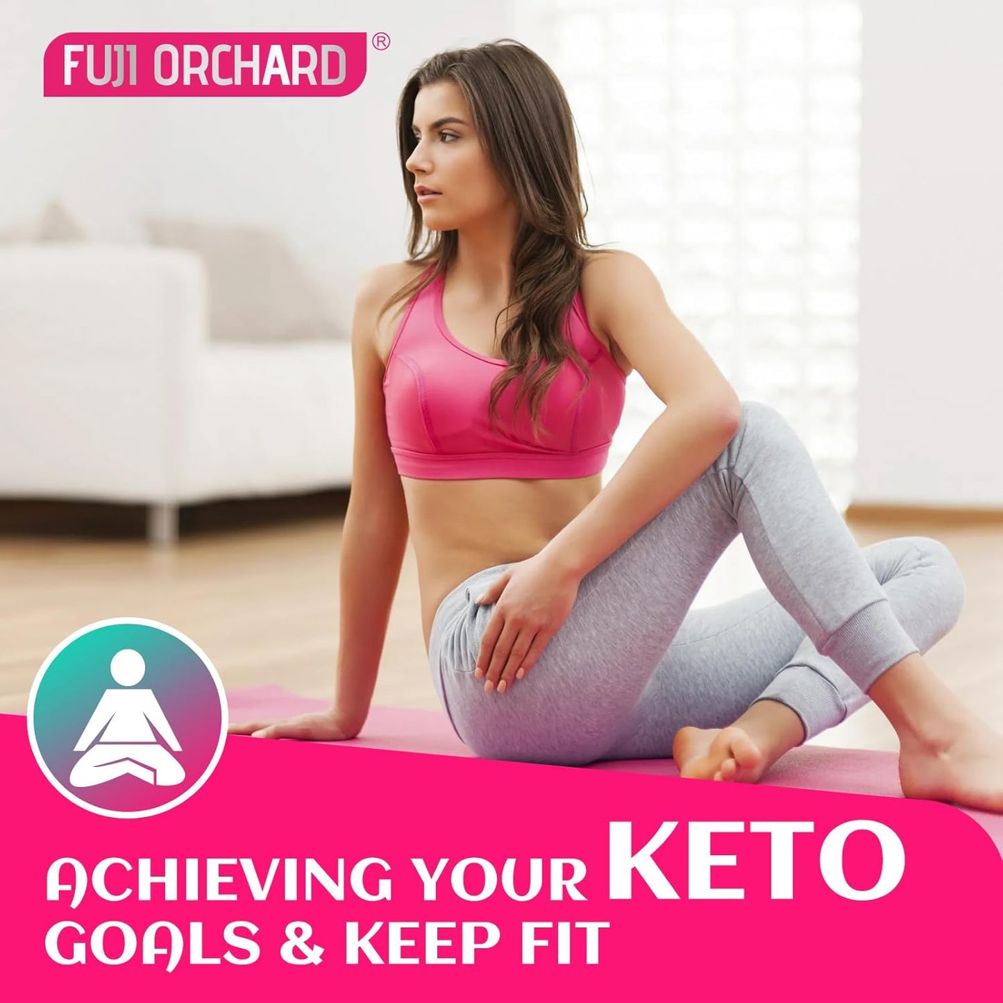 FUJI ORCHARD 1500mg Keto Apple Cider Vinegar Gummies with Pomegranate, Beet, and B12 - 60 Vegan Gummies for Detox & Cleanse