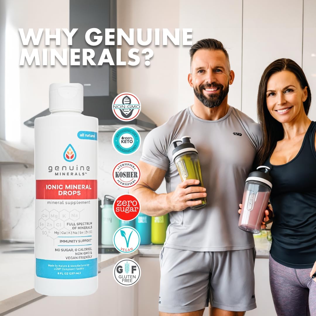 Full Spectrum Minerals Drops - Ionic Magnesium, Chloride, Potassium - Electrolyte Hydration Support 8 fl oz Bottle - BoostGo Australia