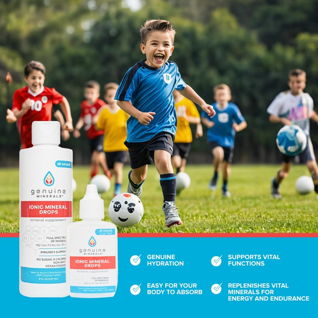 Full Spectrum Minerals Drops - Ionic Magnesium, Chloride, Potassium - Electrolyte Hydration Support 8 fl oz Bottle - BoostGo Australia