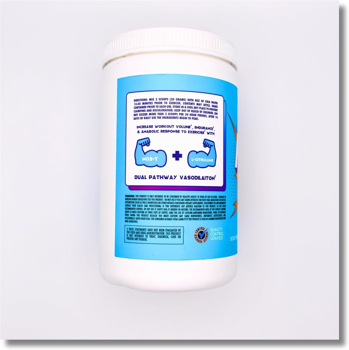 FullBlitz V2 Power Up Peach Pre-Workout Formula - 24 Servings, 16.4oz - Caffeine, L-Theanine, L-Citrulline, Beta-Alanine & More for Peak Performance & Energy