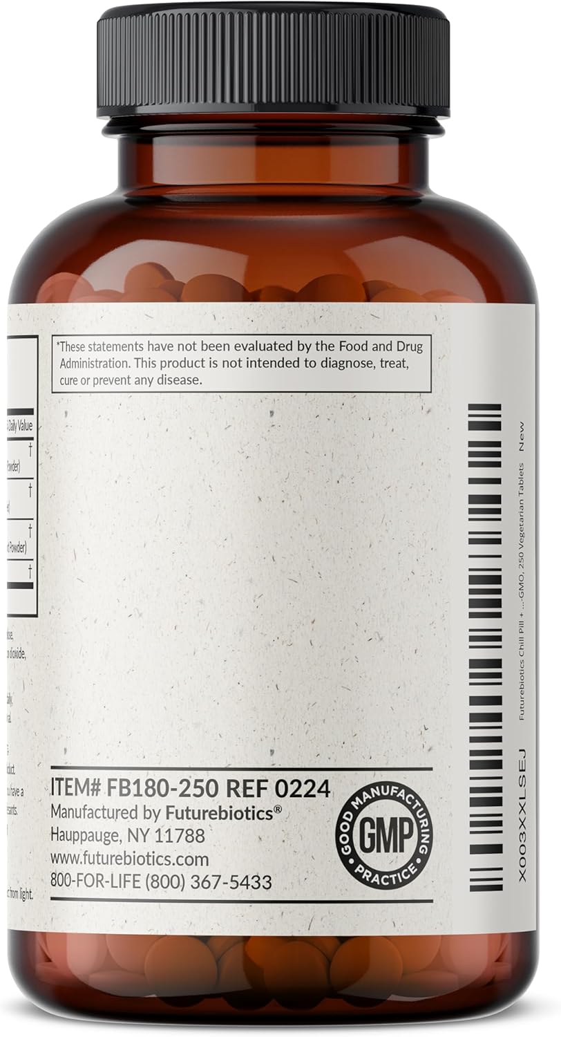 Futurebiotics Chill Pill with Ashwagandha, Rhodiola, St. John’s Wort, & L-Theanine - Non-GMO, 250 Vegetarian Tablets