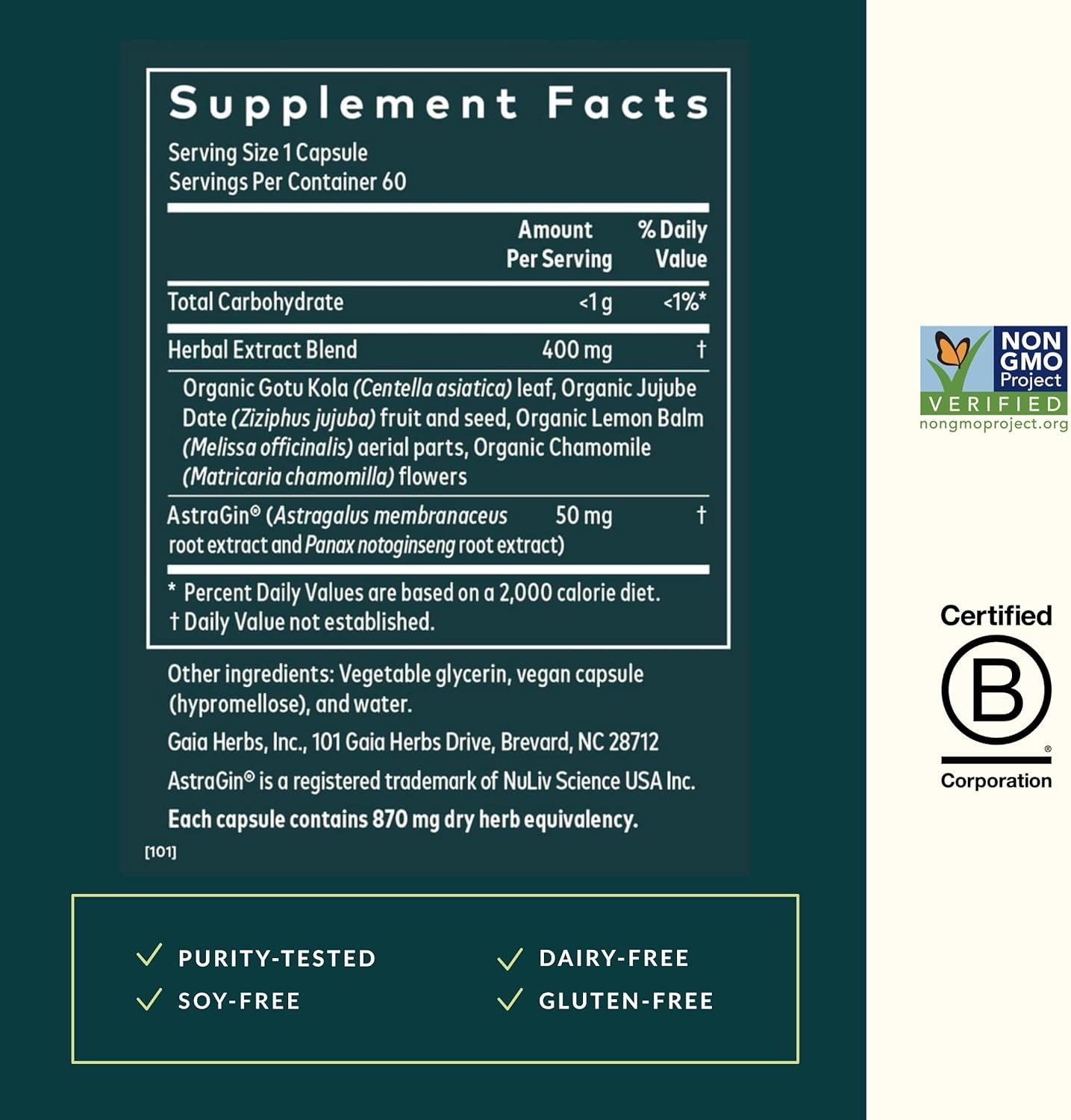 Gaia Herbs Gut Revival: Herbal Digestive Supplement for Gut Health - Astragalus, Gotu Kola, Jujube - Dairy, Soy, Gluten-Free - 60 Vegan Capsules