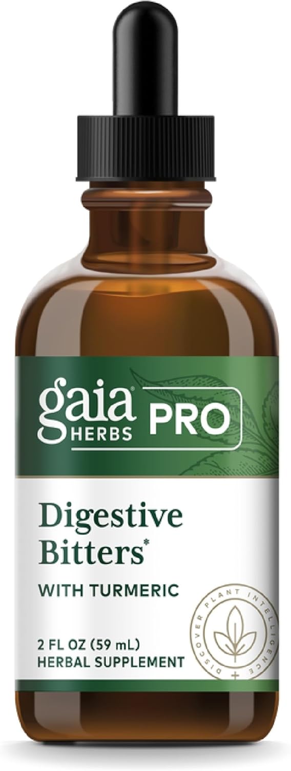 Gaia Herbs Pro Digestive Bitters with Turmeric - Natural Digestive Support Supplement - 2 Fluid Ounces