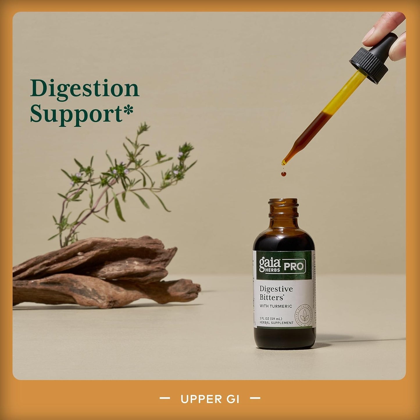 Gaia Herbs Pro Digestive Bitters with Turmeric - Natural Digestive Support Supplement - 2 Fluid Ounces