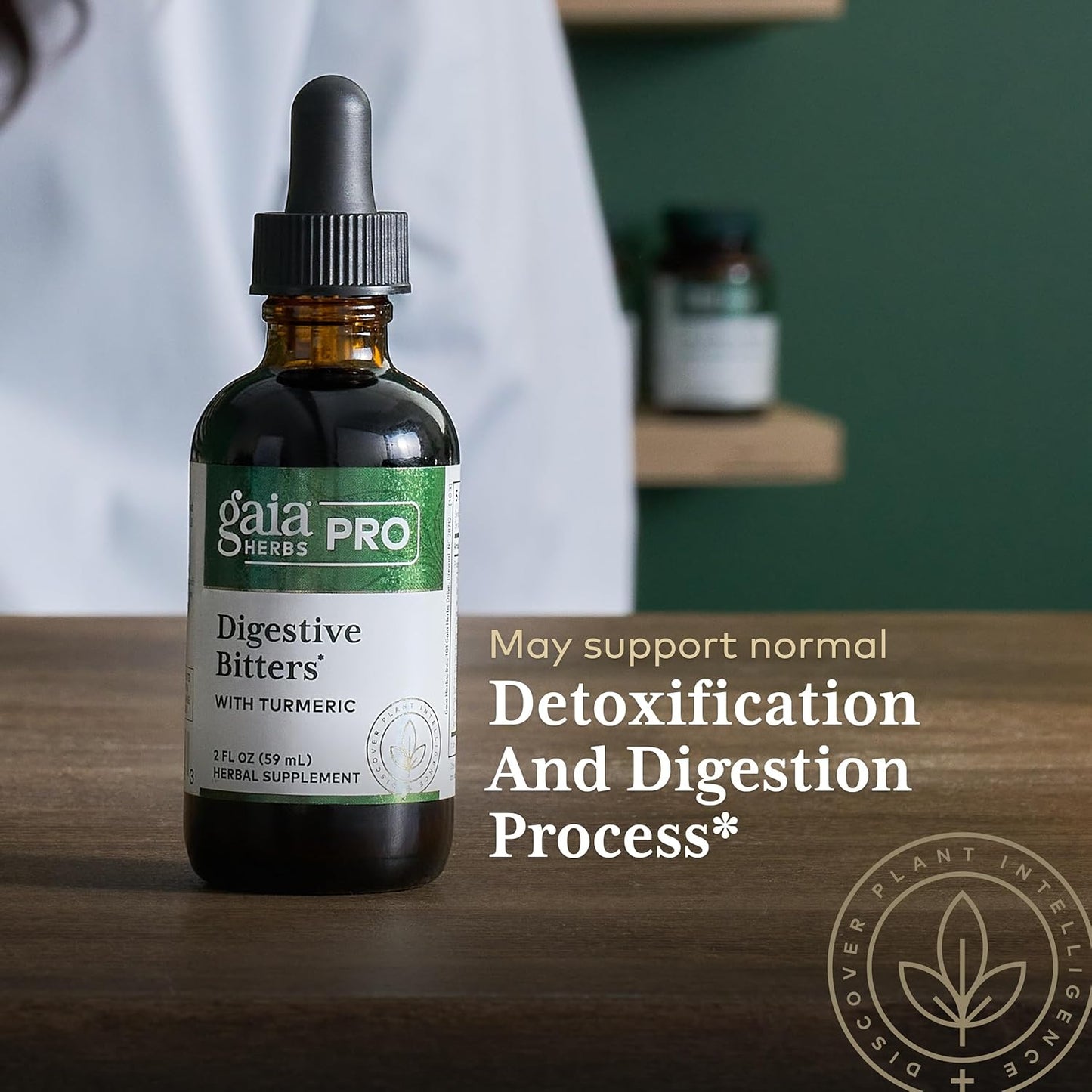 Gaia Herbs Pro Digestive Bitters with Turmeric - Natural Digestive Support Supplement - 2 Fluid Ounces