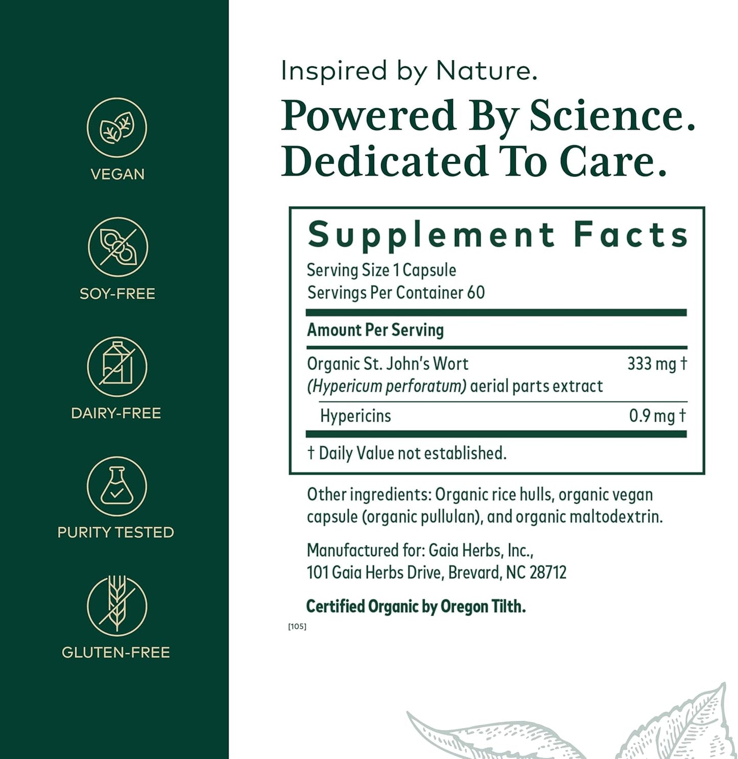 Gaia Herbs PRO St. John's Wort Supplement for Mood Support