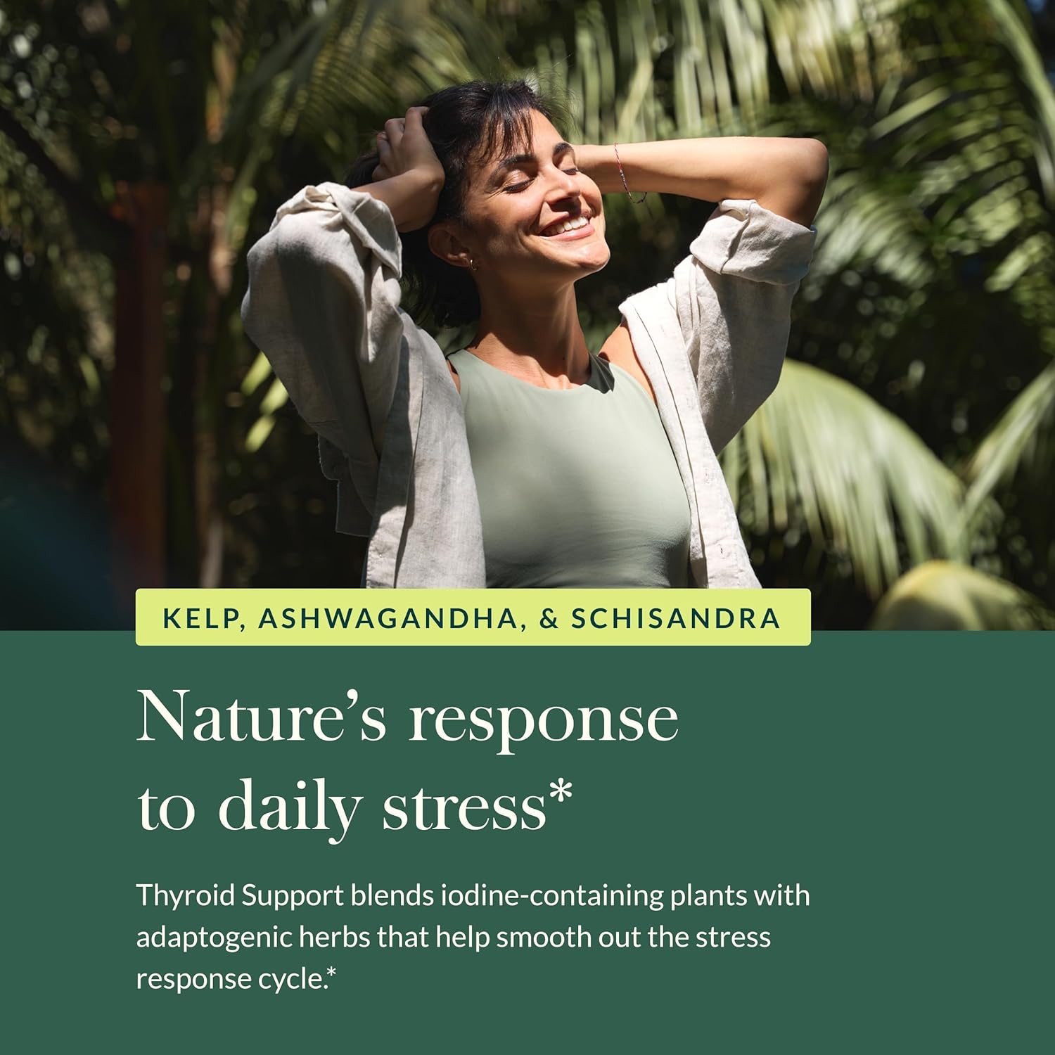 Gaia Herbs Thyroid Support: Vegan Liquid Phyto-Capsules with Ashwagandha, Kelp, Brown Seaweed, Schisandra - 40-Day Supply for Metabolic Balance