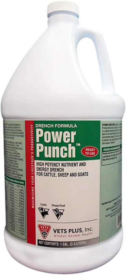 Gallon Size Vets Plus Power Punch Energy Drench for Livestock
