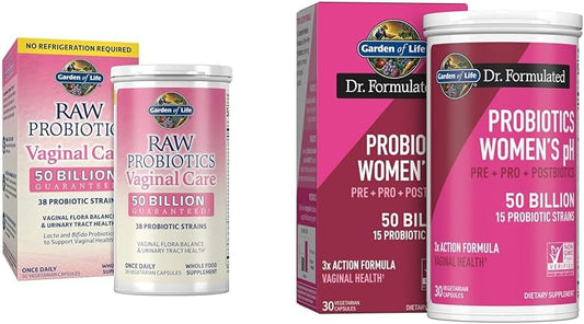 Garden of Life Women's Probiotics - Vaginal & Digestive Health Support - 50 Billion CFU - 30 Day Supply