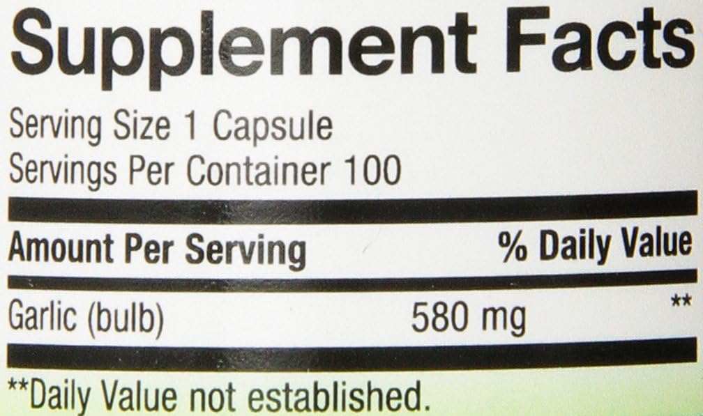 Garlic Bulb Capsules for Heart Health - Vegan, 100 ct x 2 Pack by Nature's Way