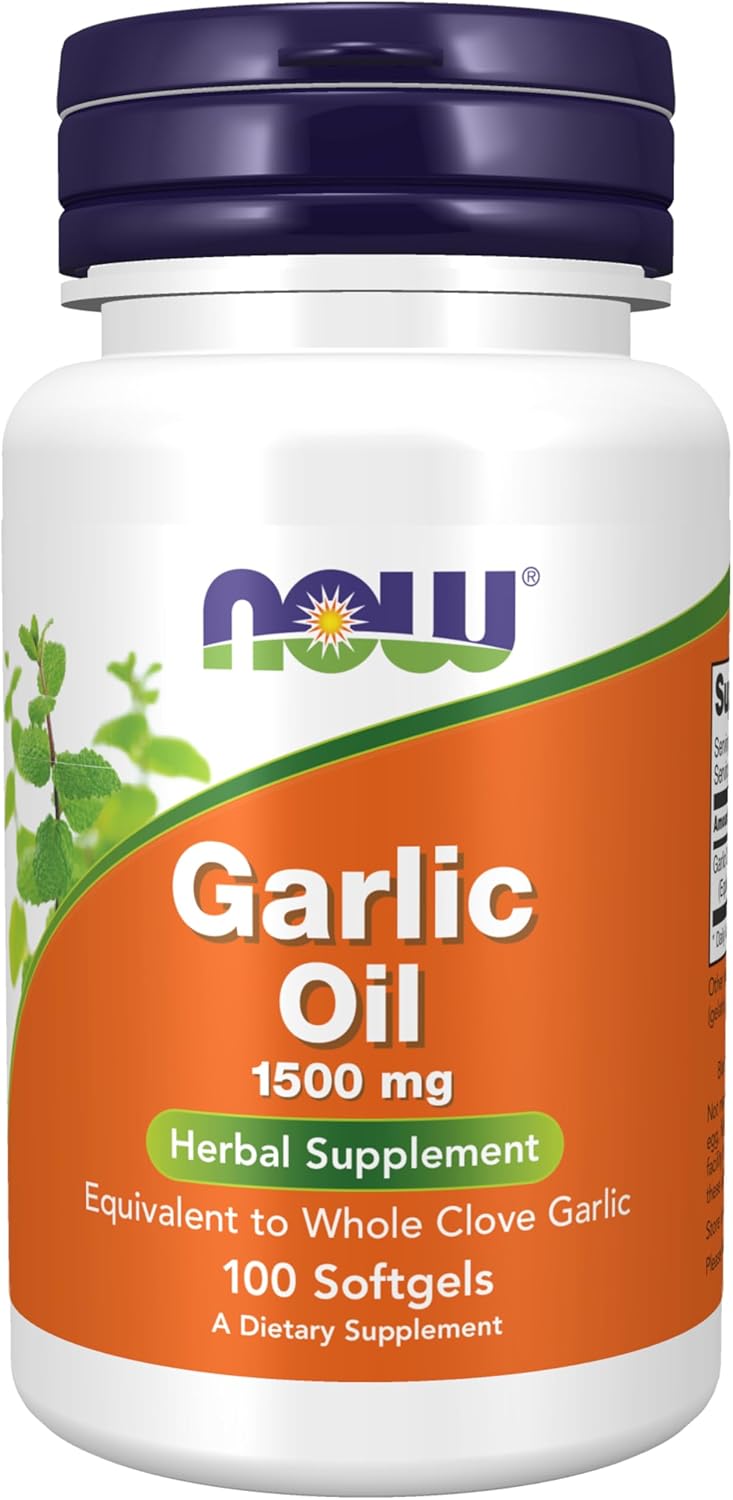 Garlic Oil 1500 mg Softgels - Equivalent to Whole Clove Garlic - 100 Count by NOW Foods