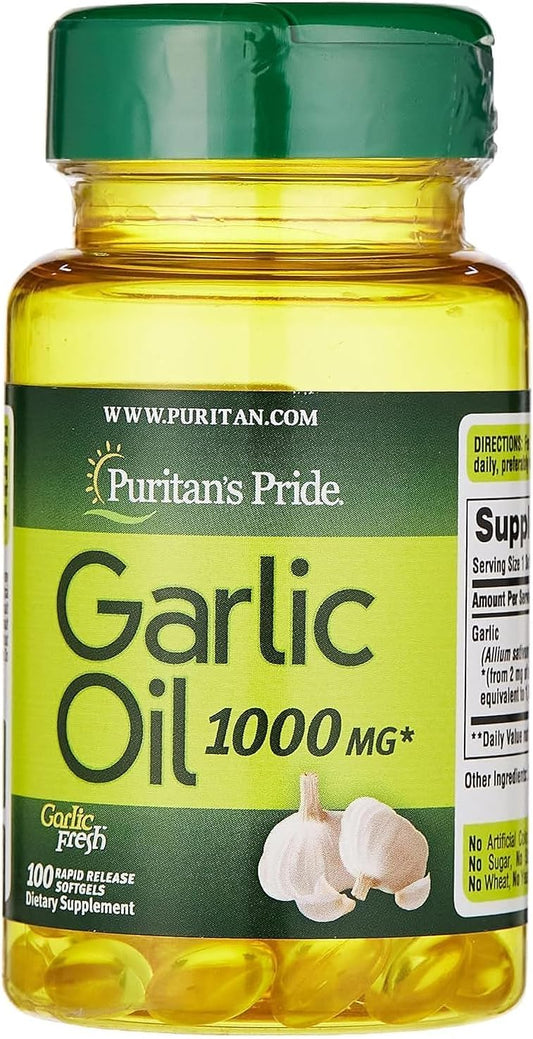 Garlic Oil Softgels - 1000 mg, 100 Count by Puritan's Pride