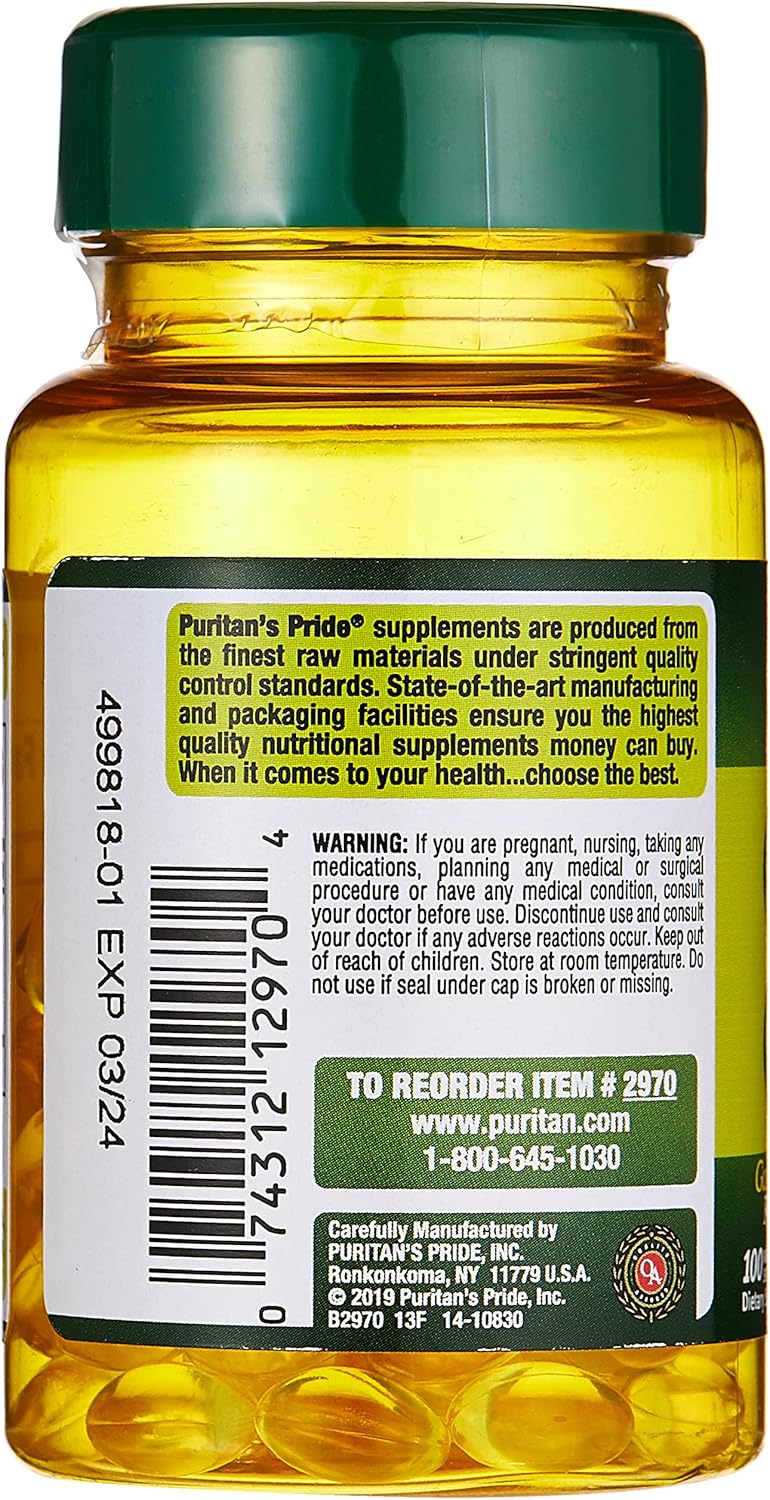 Garlic Oil Softgels - 1000 mg, 100 Count by Puritan's Pride