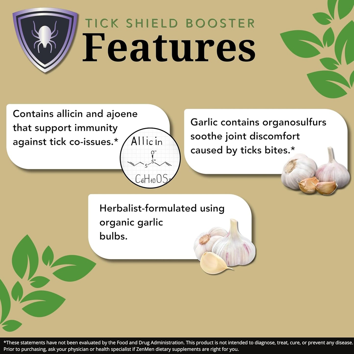 Garlic Tincture and Sciatic Nerve Support Bundle for Zenmen