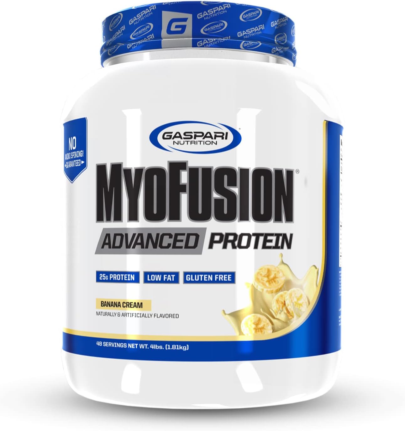 Gaspari Nutrition Myofusion Advanced Protein Blend - Whey, Casein, Isolate (Banana Cream, 4lb)