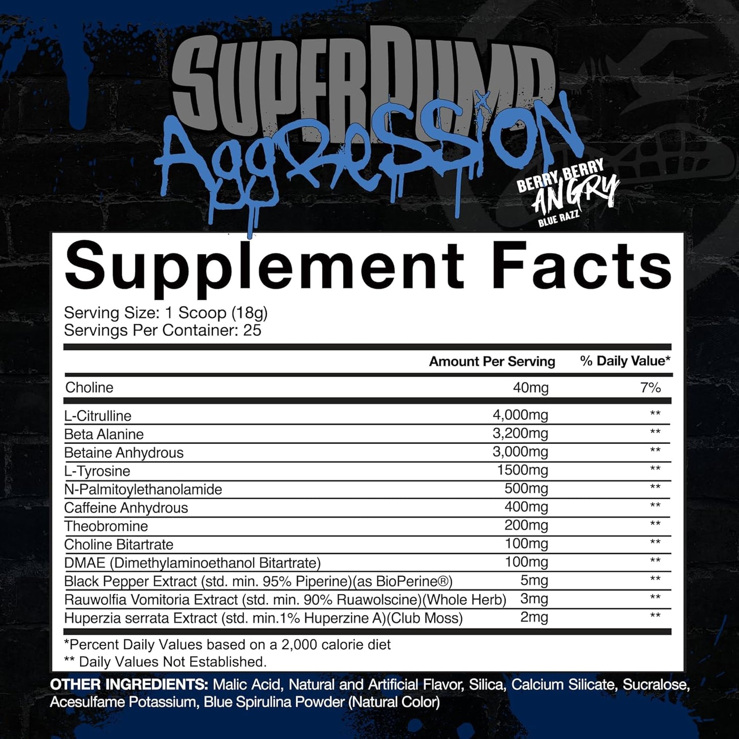 Gaspari Nutrition SuperPump Aggression Pre-Workout: Boost Energy, Enhance Focus, Improve Endurance, Aid Recovery (25 Servings, Berry Flavor)
