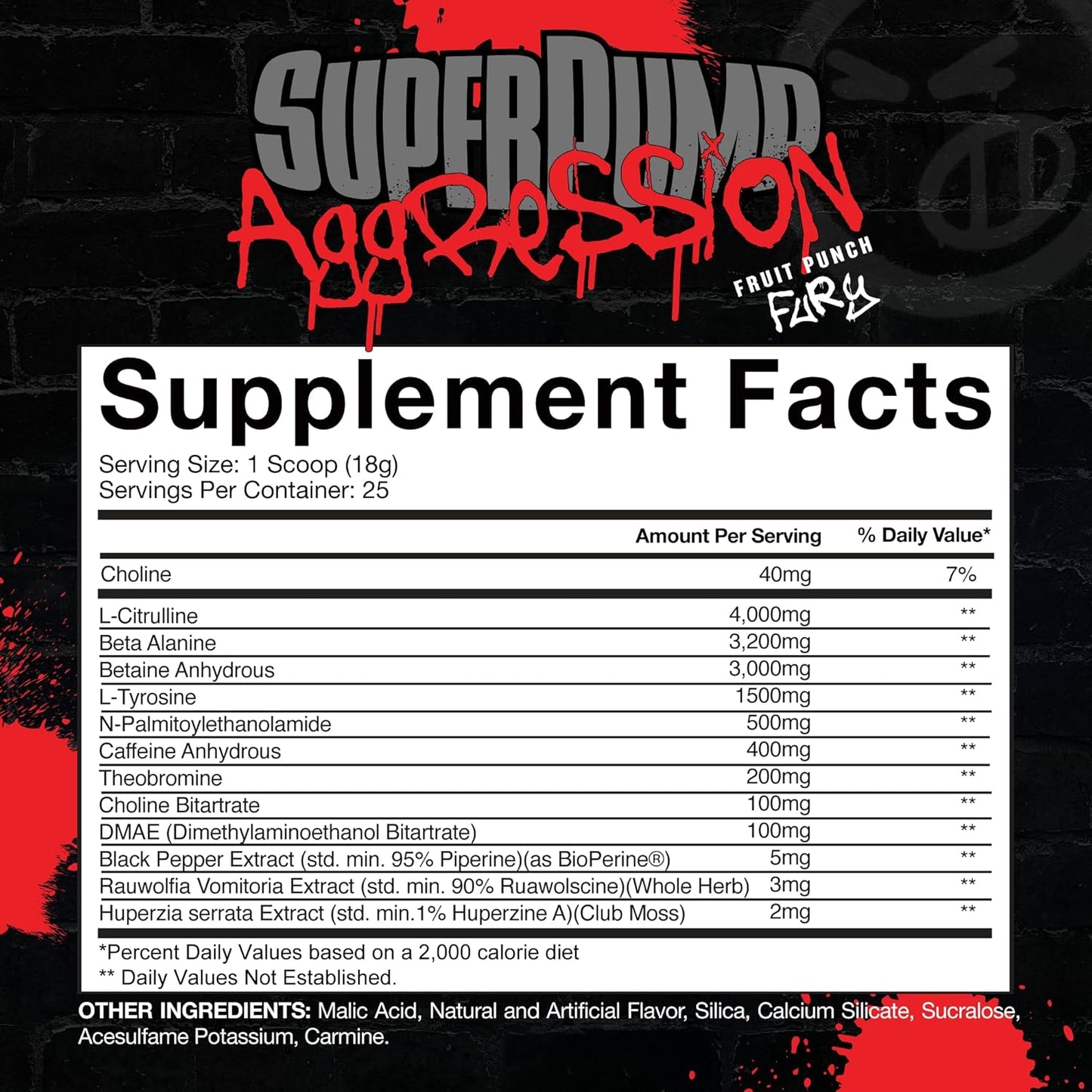 Gaspari Nutrition SuperPump Aggression Pre-Workout: Boost Energy, Focus, and Endurance with Creatine and Caffeine - Fruit Punch Fury (25 Servings)