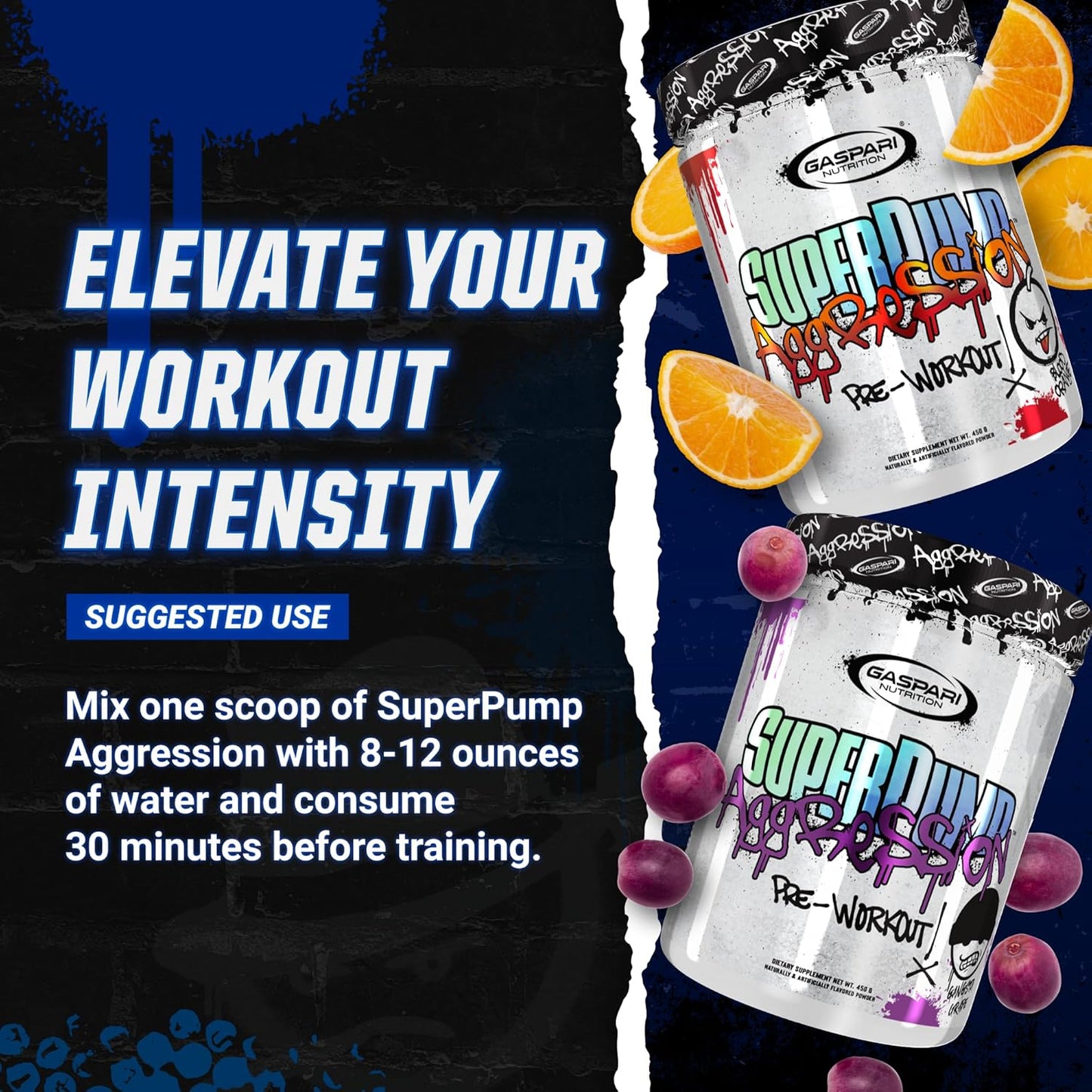 Gaspari Nutrition SuperPump Aggression Pre-Workout: Boost Energy, Enhance Focus, Improve Endurance, Aid Recovery (25 Servings, Berry Flavor)