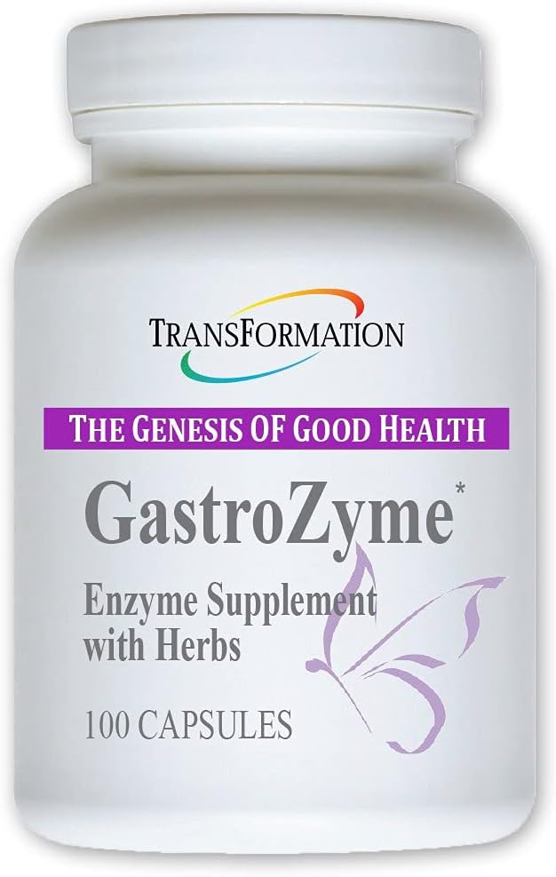GastroZyme Digestive Supplement with Enzymes and Papaya Leaf for Gastrointestinal Discomfort - 100 Capsules