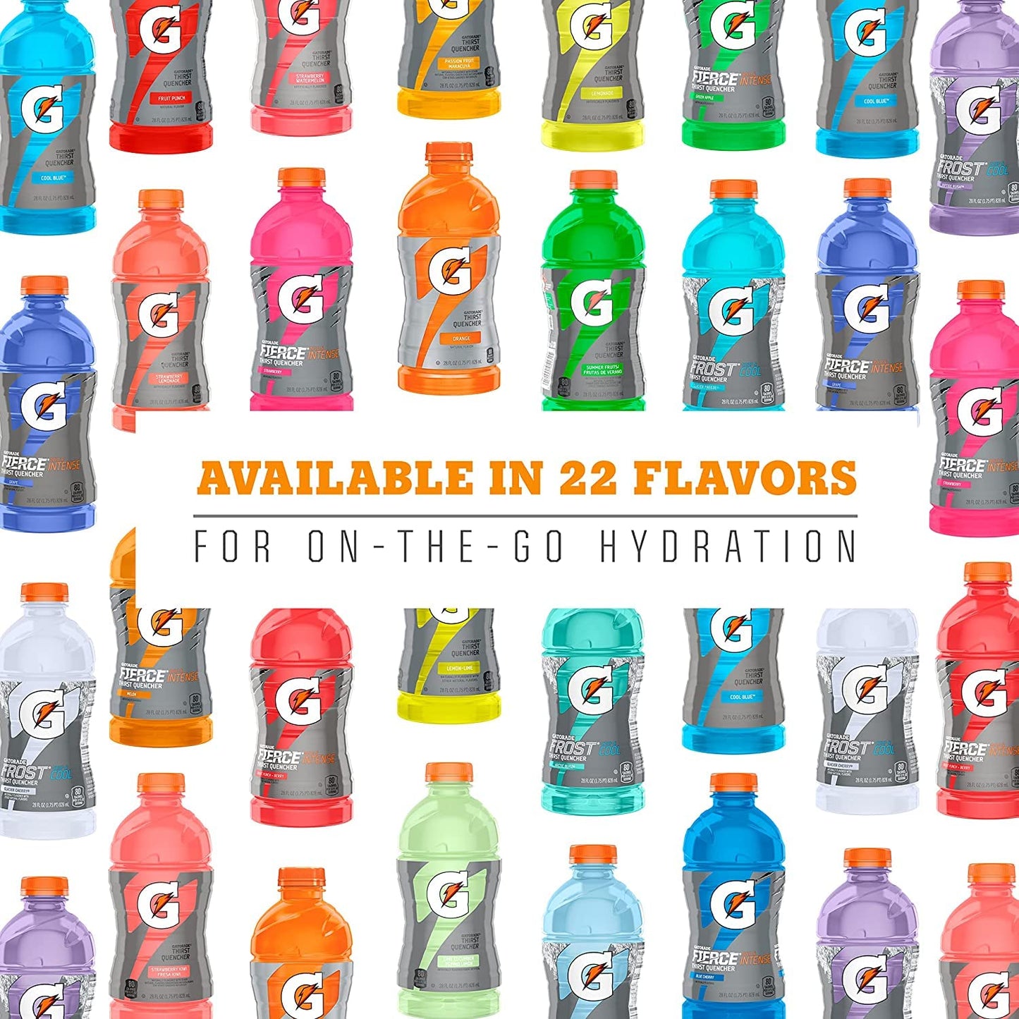 Gatorade Fierce Variety Pack 2.0, 20 Fl Oz Bottles, 12 Pack - Thirst Quencher