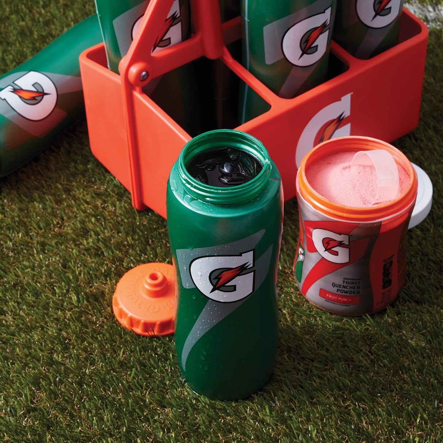 Gatorade Orange 6ct Squeeze Bottle Carrier for Team Sports - Bottle Caddy & Holder (Bottles Not Included)