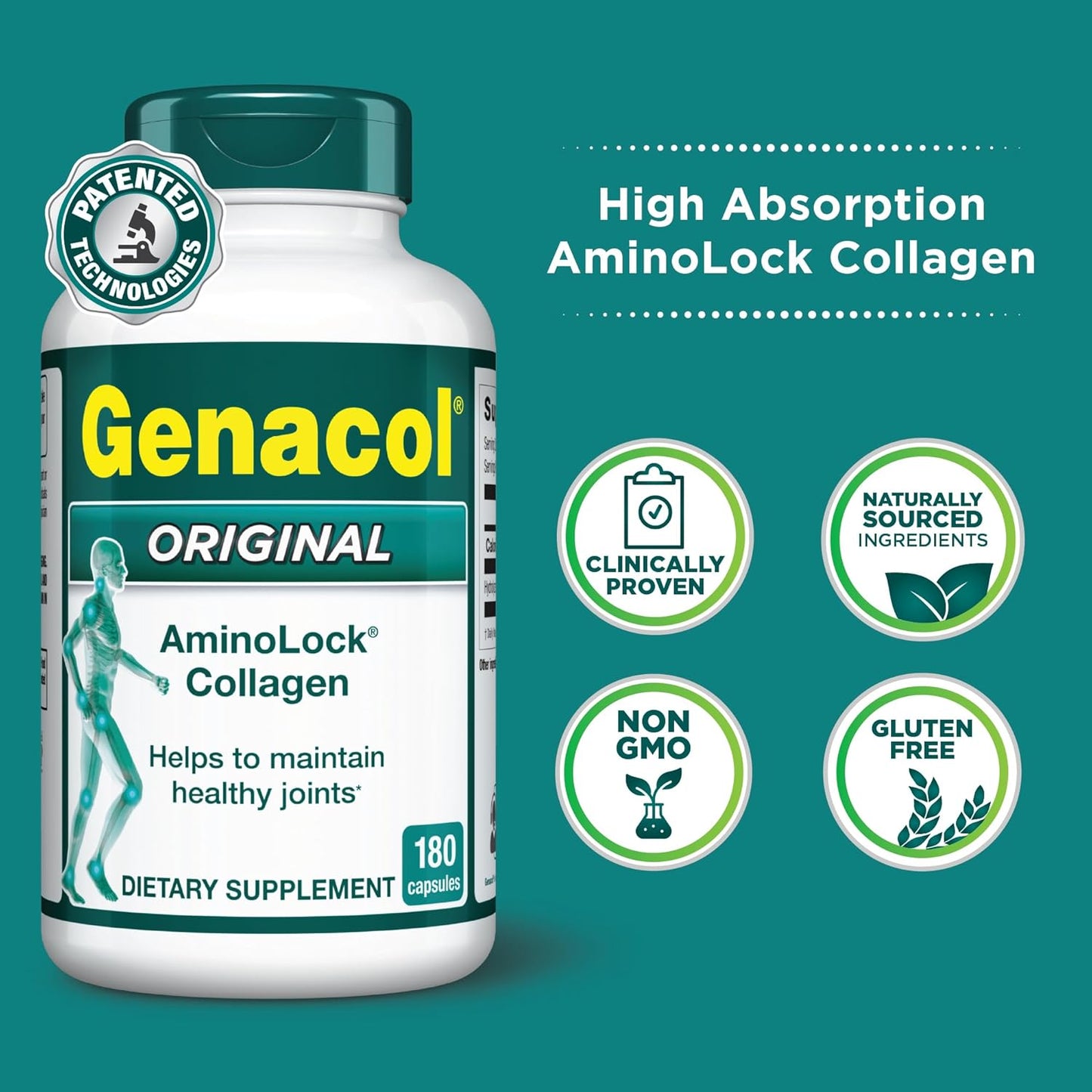 Genacol Dual Action Bundle: Original 180 Capsules + Fast-Acting 60 Softgels