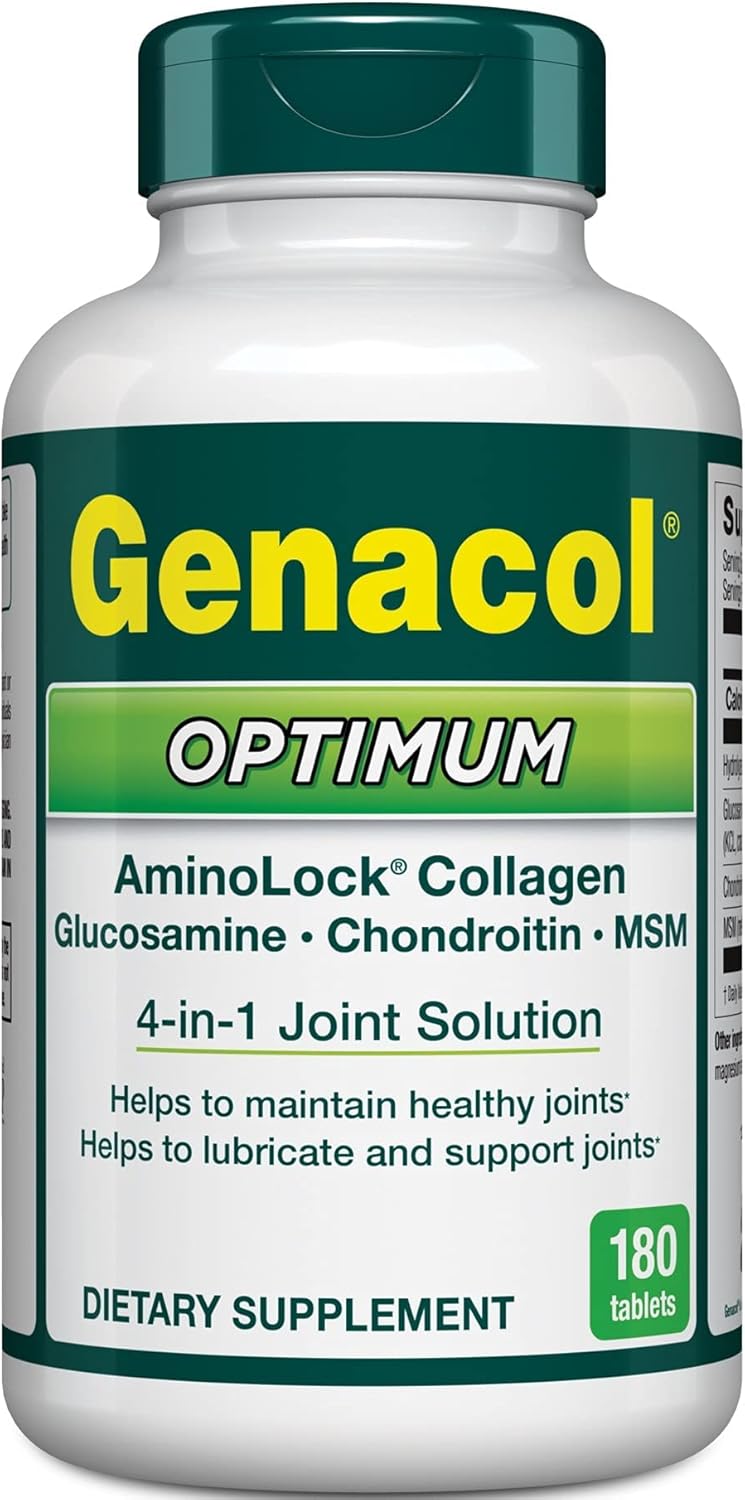 Genacol Optimum Joint Health Supplement with Glucosamine, Chondroitin, MSM & Collagen, 180 Tablets - BoostGo Australia