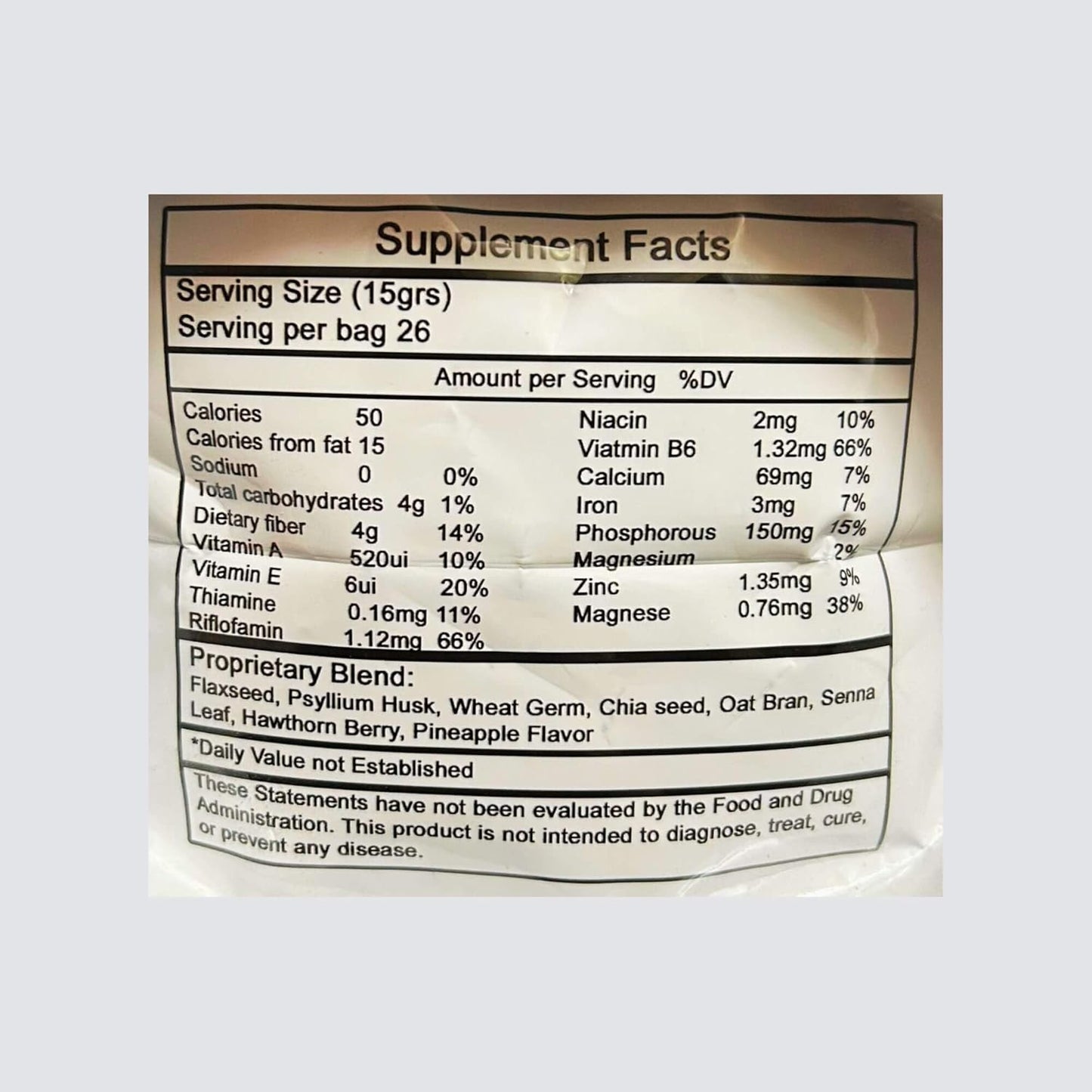 Generic Brands Naturals Multi-Fiber Pineapple Flavor with Omega 3 Canadian Flaxseed and Psyllium Husk Powder - 14.10 oz.