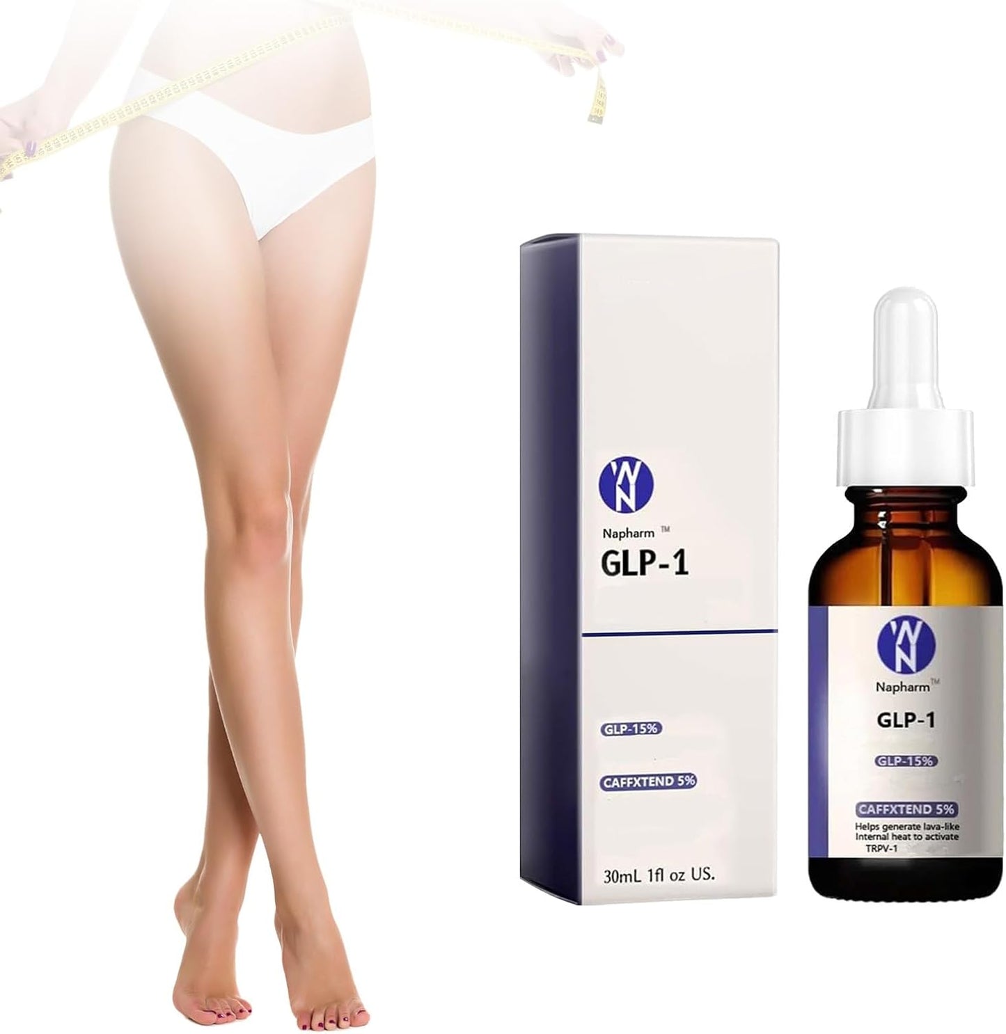 Generic GLP-1 Supplement Drops - Fast & Easy to Use for Men and Women - 1 Fl Oz