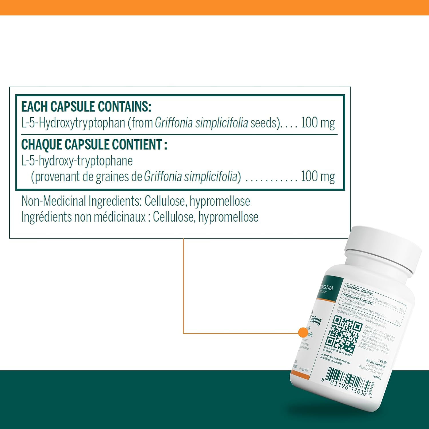 Genestra Brands 5HTP 100mg Capsules for Sleep and Mental Balance - 90 Count