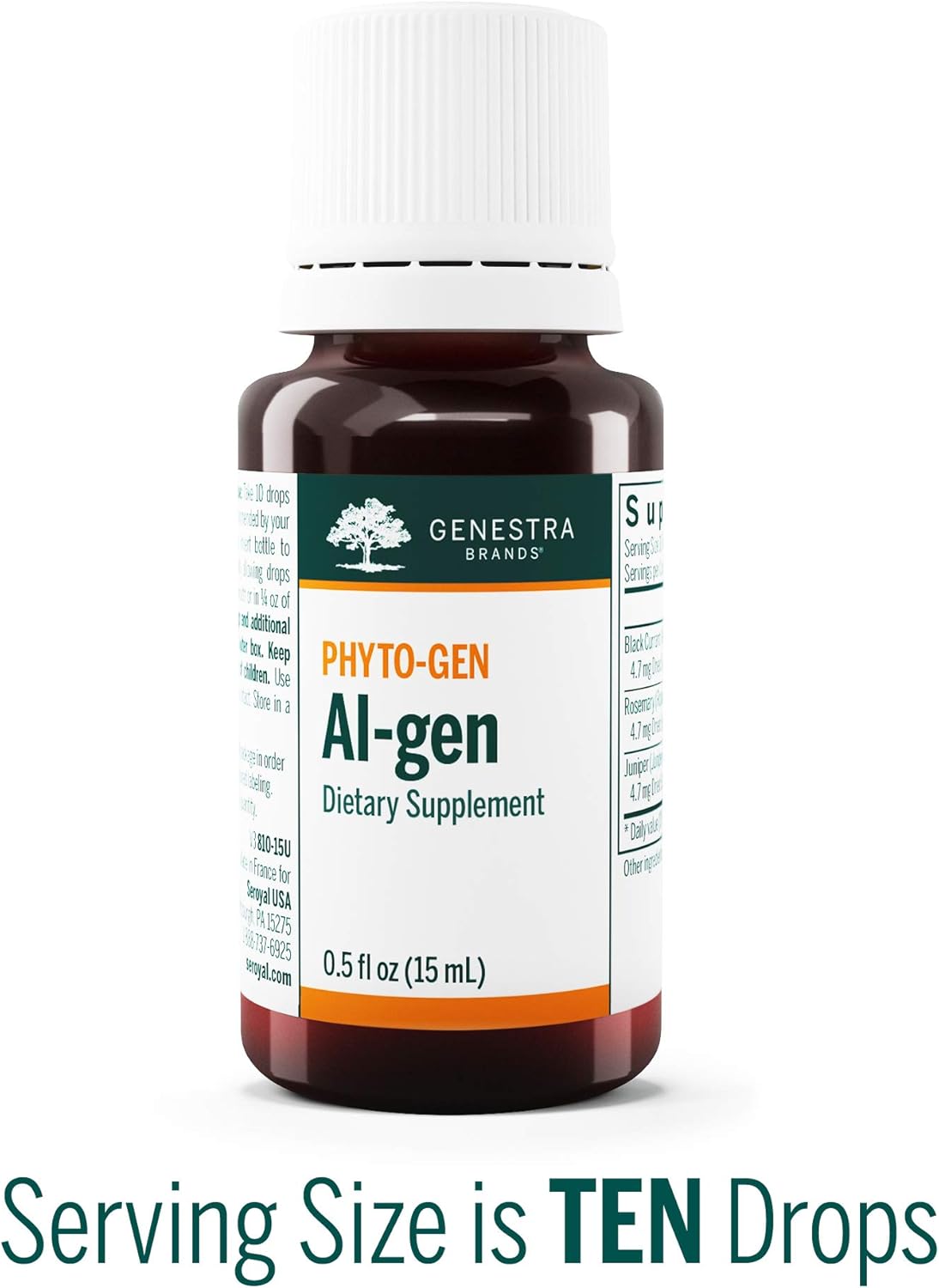 Genestra Brands Al-gen Herbal Supplement with Black Currant, Rosemary, and Juniper - 0.5 fl. oz.