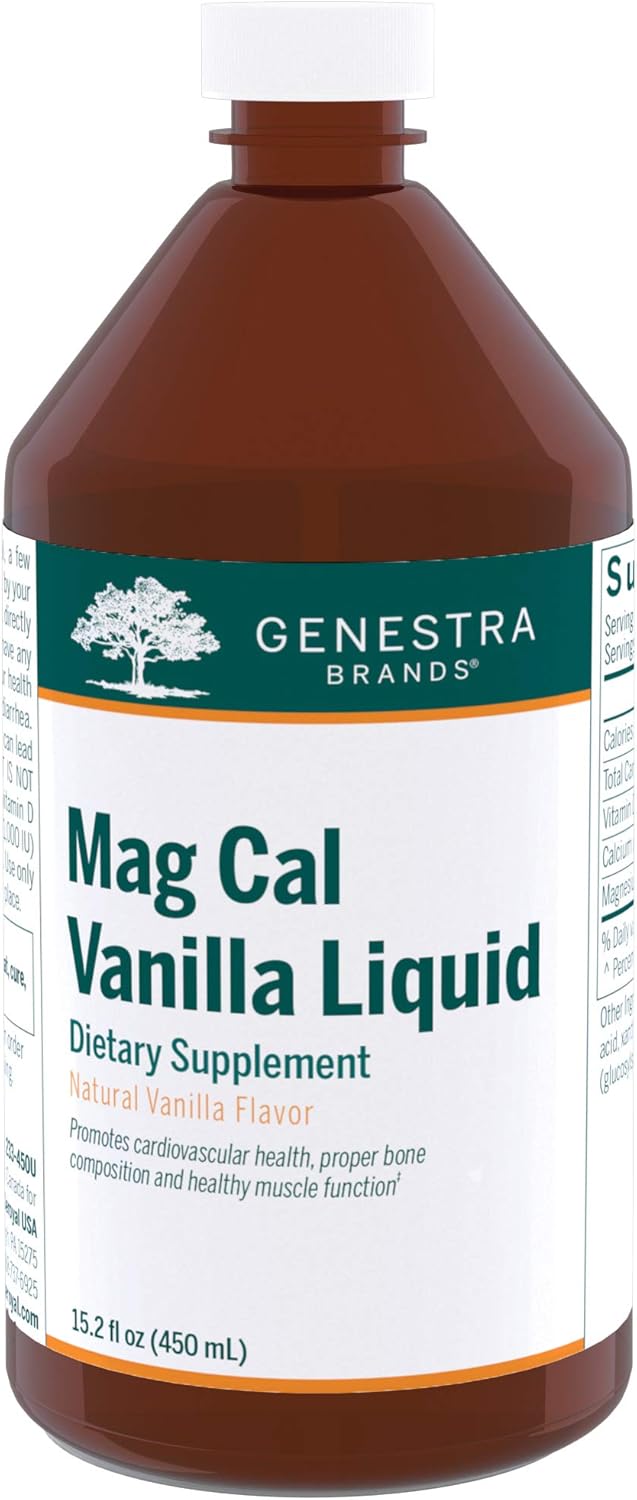 Genestra Brands Liquid Calcium Magnesium Supplement with Natural Vanilla Flavor - 15.2 fl. oz.
