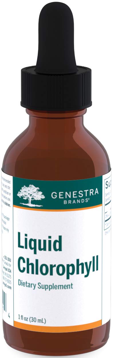 Genestra Brands Liquid Chlorophyll Drops - 25 mg Chlorophyll per Drop - 1 fl. oz. Bottle